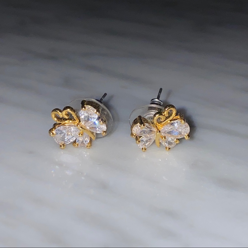 Bundle of three gold stud earrings - Picture 4 of 5